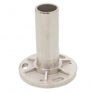 42.4 x 2.5mm Wall Glue on Base Plate 316 Grade Stainless Steel 100mm Wide