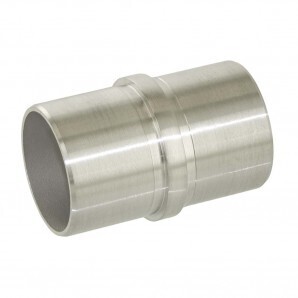 42.4 x 2.5mm Straight Connector 316 Grade Satin Finish