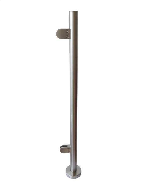 42.4mm Ready-Made Glass Balustrade End Post 316 Grade Satin Finish