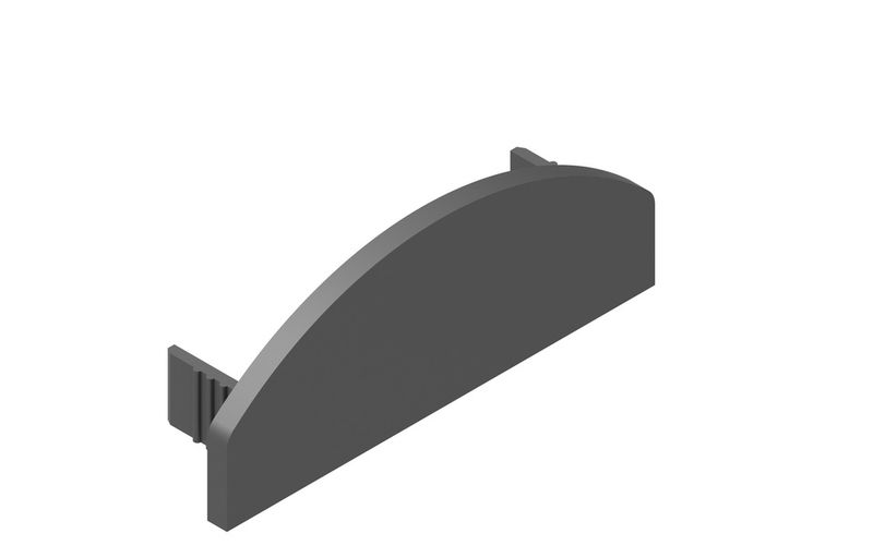 Anthracite Grey Aluminium End Cap for Handrail