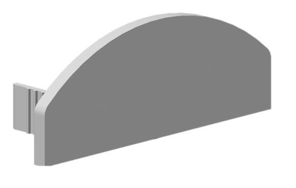 Satin Anodised Aluminium End Cap for Handrail