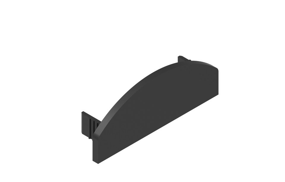 Black Aluminium End Cap for Handrail