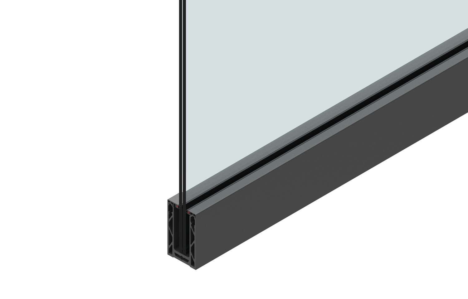KBS Base Fixed Channel 3 Metre Length - Anthracite Grey