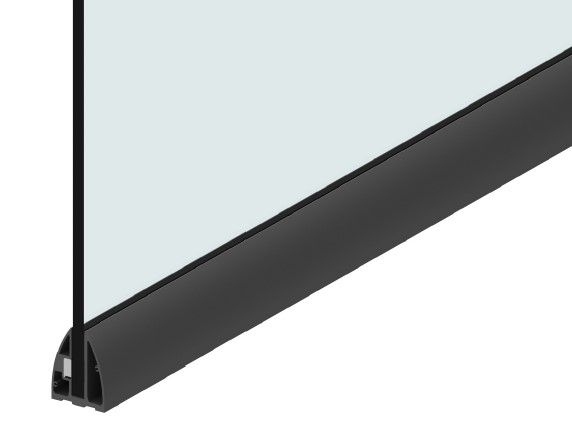 Anthracite Grey Glass Balustrade Channel for Parapet Wall (10-12mm Glass) Non-Structural 3 Metre