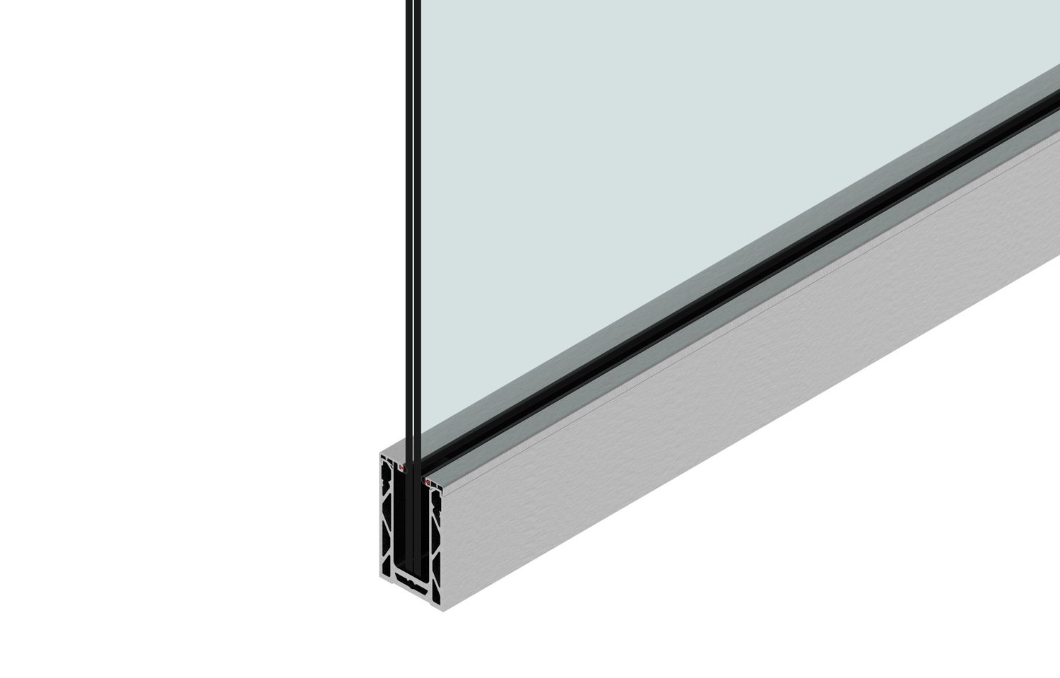 KBS Base Fixed Channel 3 Metre Length - Satin Anodised