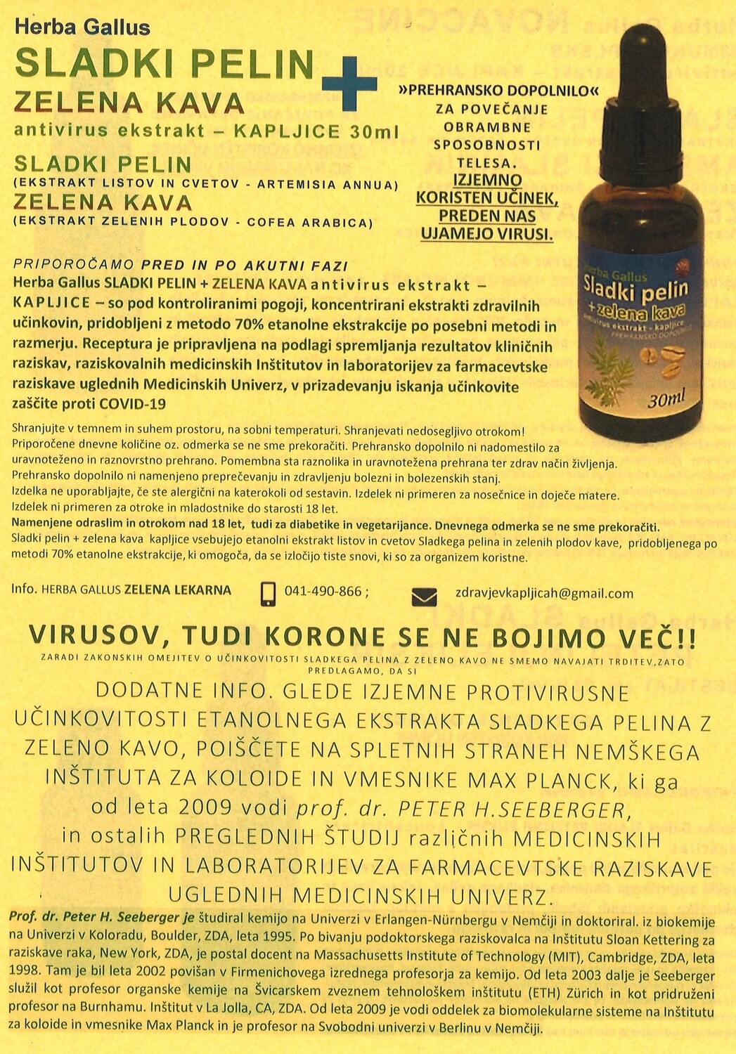 Sladki pelin + zelena kava