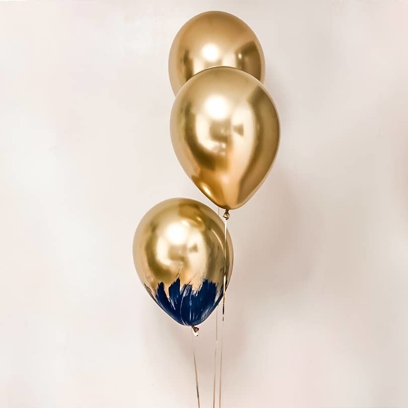 Chrome Painted Balloons Bouquet