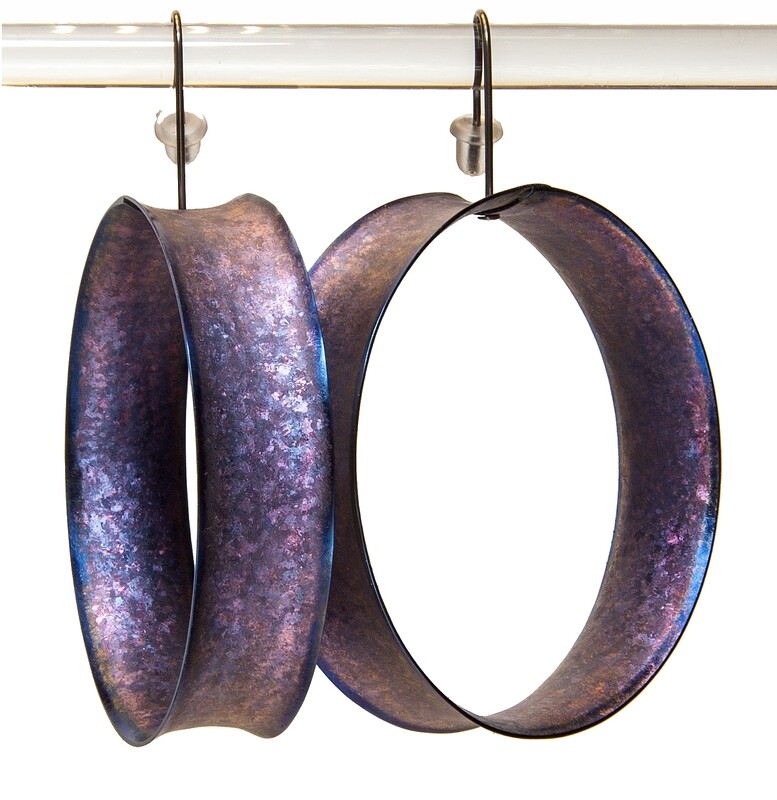 Anticlastic Titanium Hoop Earrings