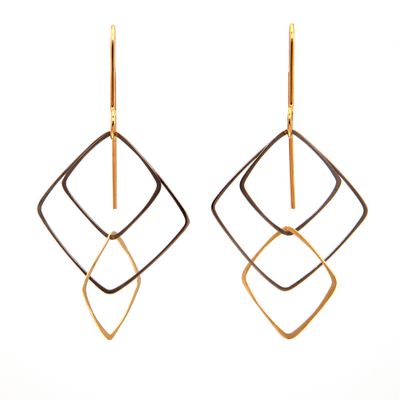 14k Gold &amp; Titanium Earrings