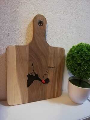 Tabla de cortar &quot;Tu Nombre&quot; - 20 x 25 cm - personalizable
