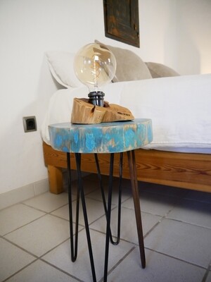Mesa auxiliar &quot;Ocean&quot;, diámetro 32 cm - roble macizo