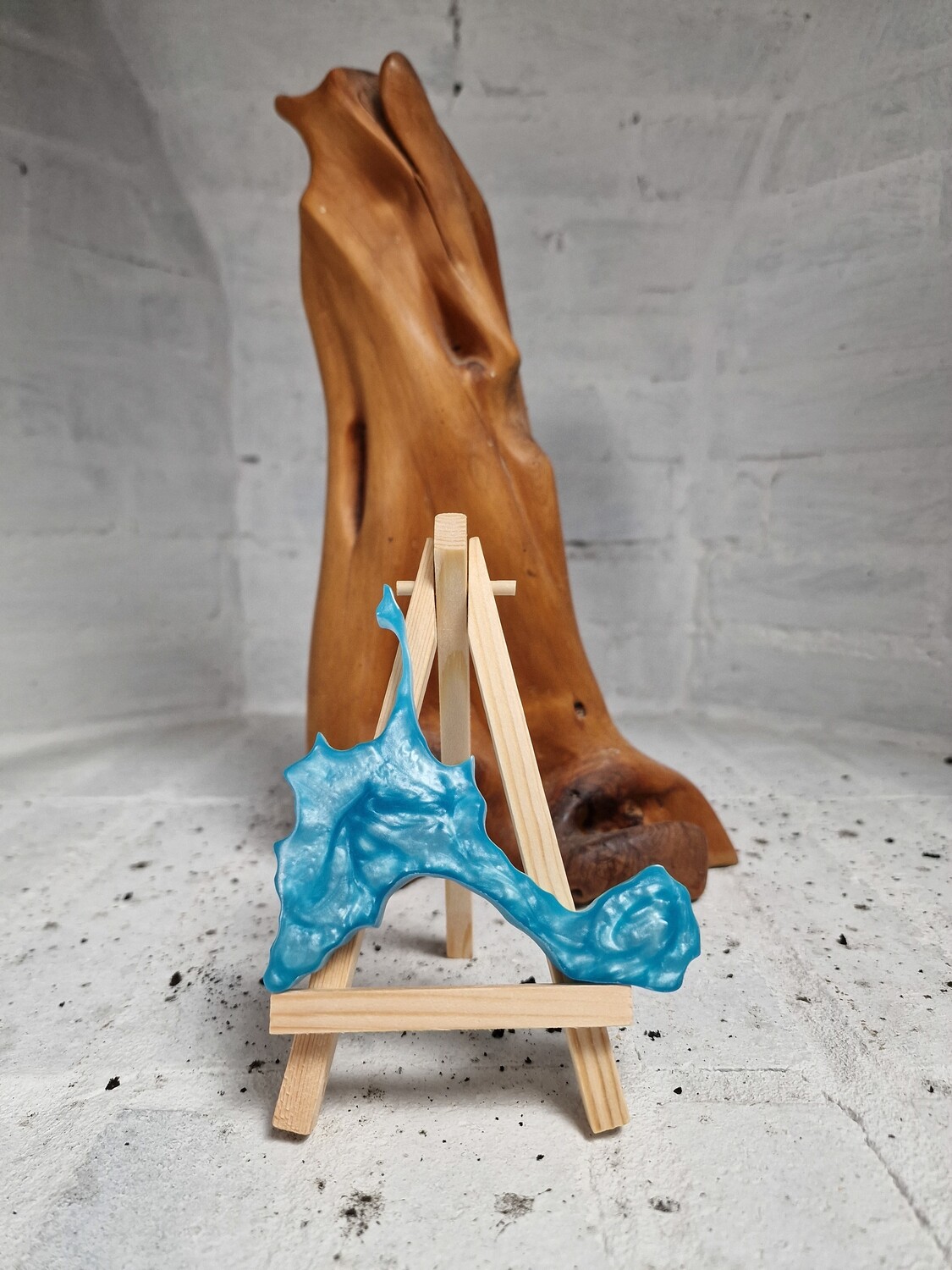&quot;Formentera&quot; - handmade from epoxy resin - 22 x 22 x 1 cm