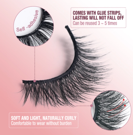 Eyelashes Reusable Individual Lashes Long Thick