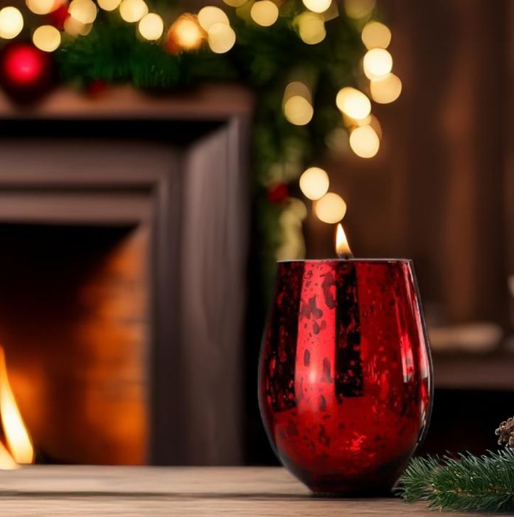 Red Speckled Glass - 17 oz