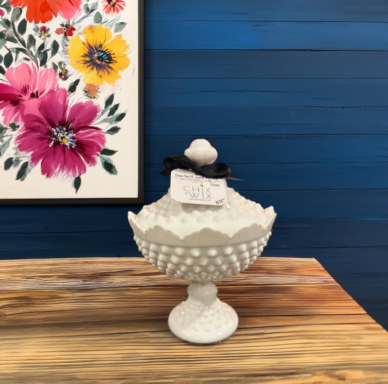 Vintage Imperial Milk Glass Candle - 16 oz