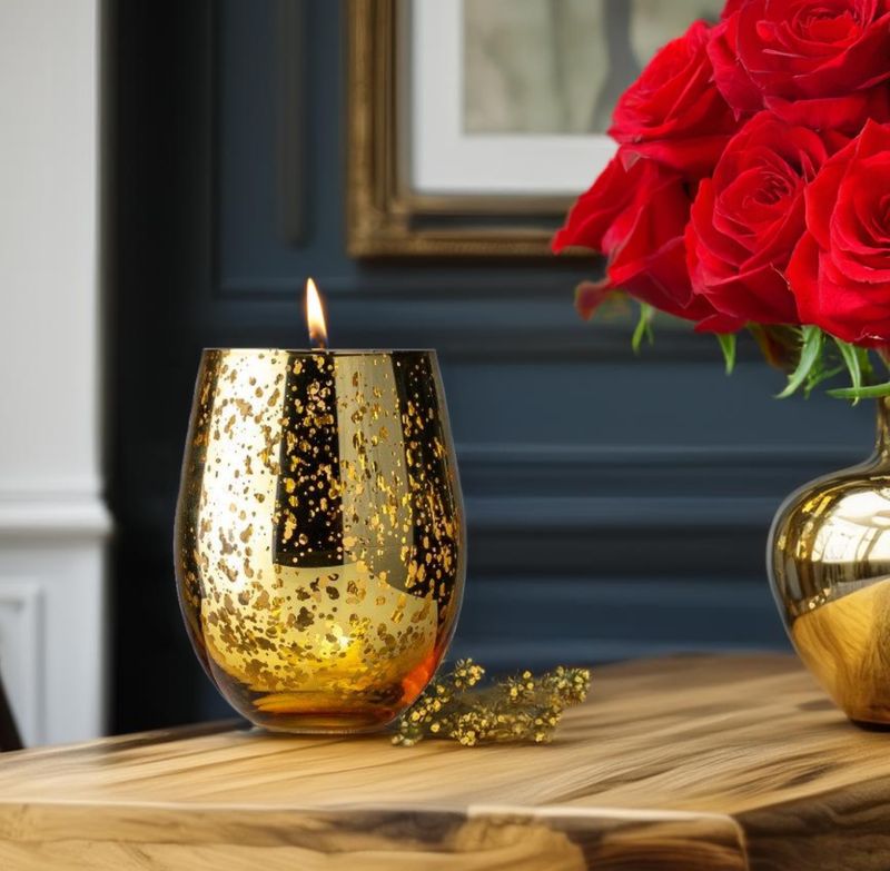 Gold Speckled Glass - 17 oz