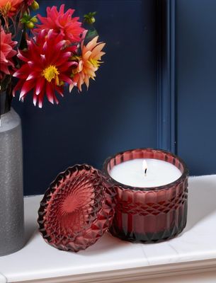 Diamond Glass Red with Lid  - 7.5 oz