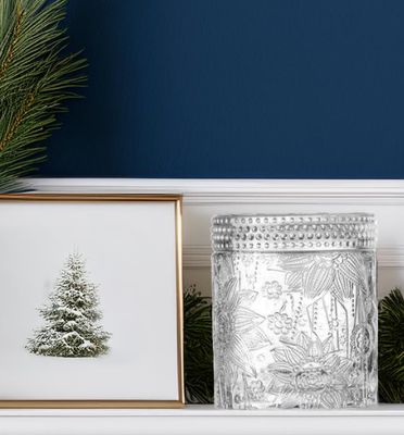 Floral Clear Glass with Lid - 11 oz Floral Clear Glass with Lid - 11 oz