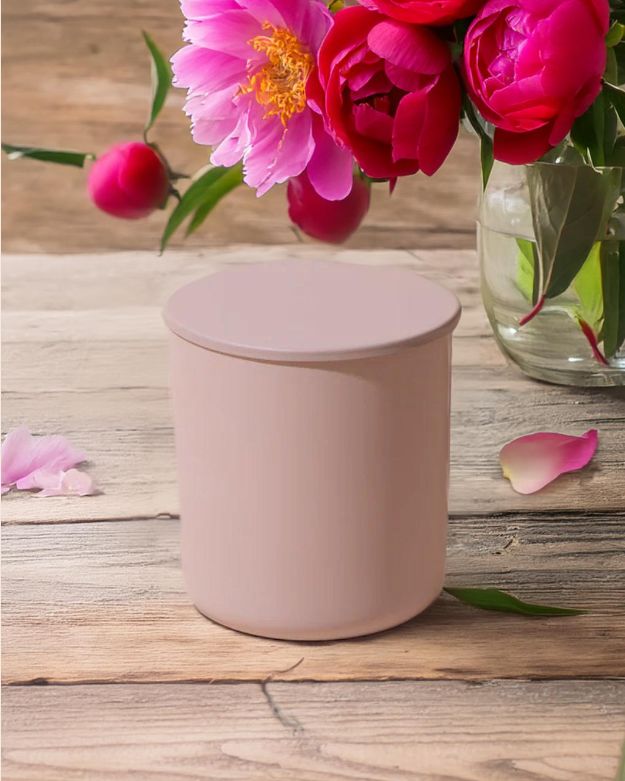 Matte Blush Modern Glass with Lid - 8 oz Matte Blush Modern Glass with Lid - 8 oz