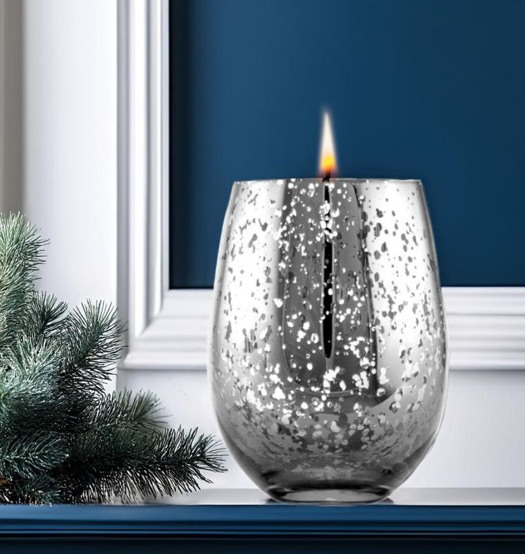 Silver Speckled Glass - 17 oz