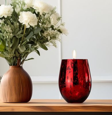 Red Speckled Glass - 17 oz