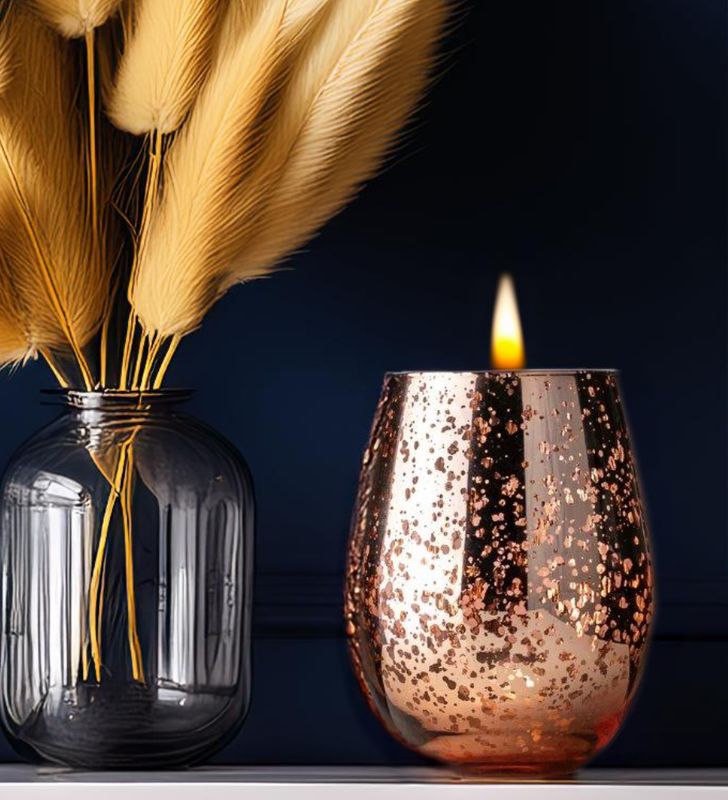 Rose Gold Speckled Glass - 17 oz Rose Gold Speckled Glass - 17 oz