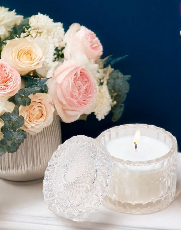 Diamond Glass Clear with Lid - 7.5 oz Diamond Glass Clear with Lid - 7.5 oz