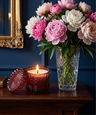 Diamond Glass Red with Lid - 7.5 oz Diamond Glass Red with Lid - 7.5 oz