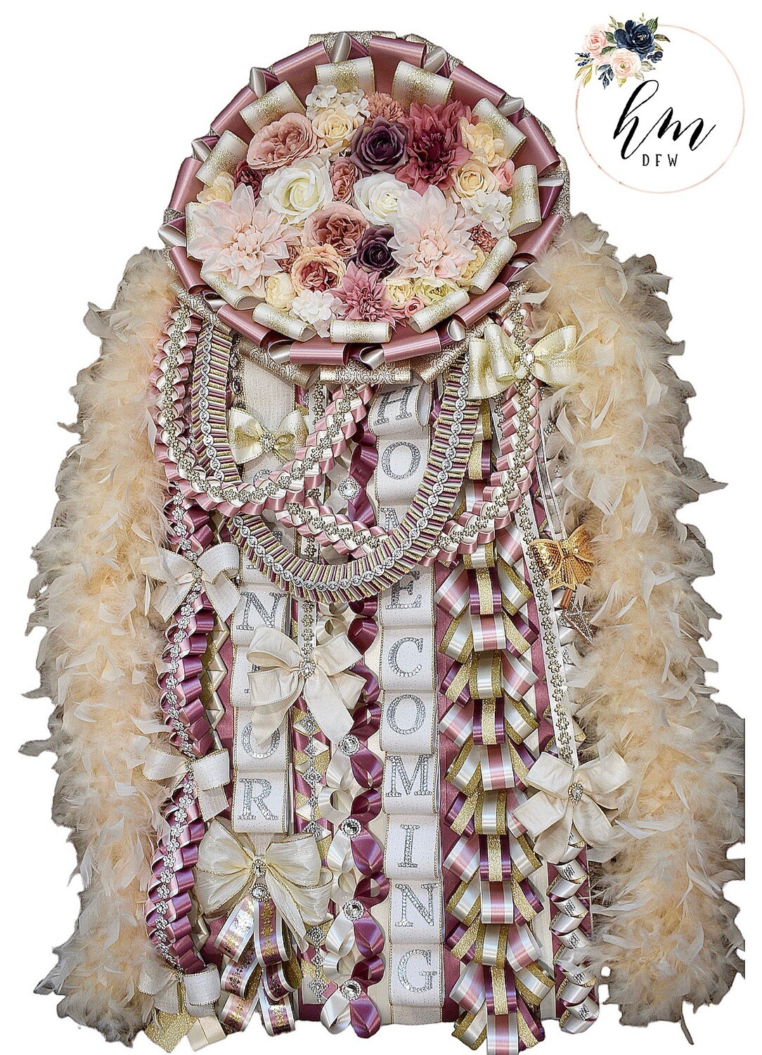 Quad Bougie in Shades of Pink/Ivory