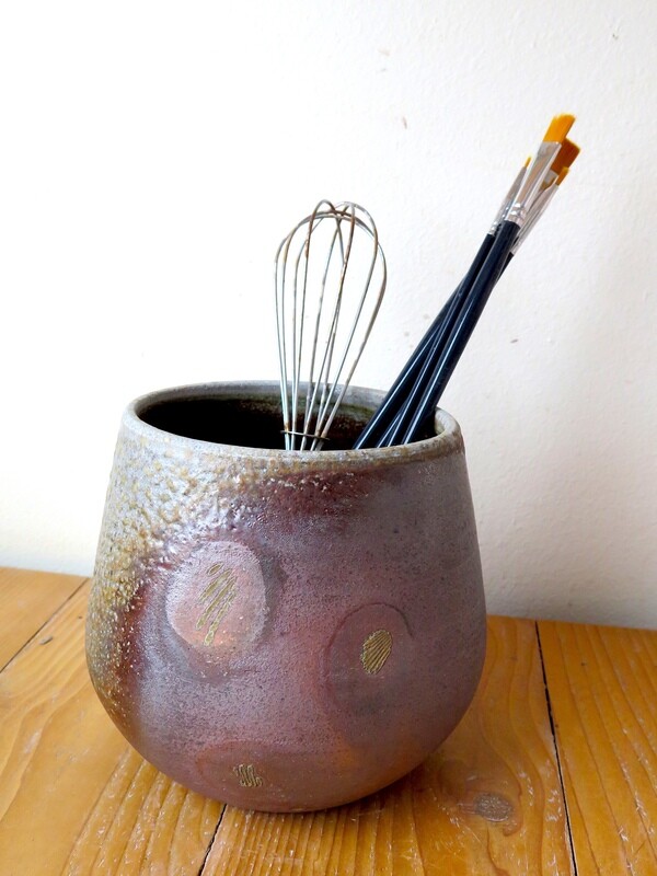 Woodfired Vase 6 - with Shell Marks
