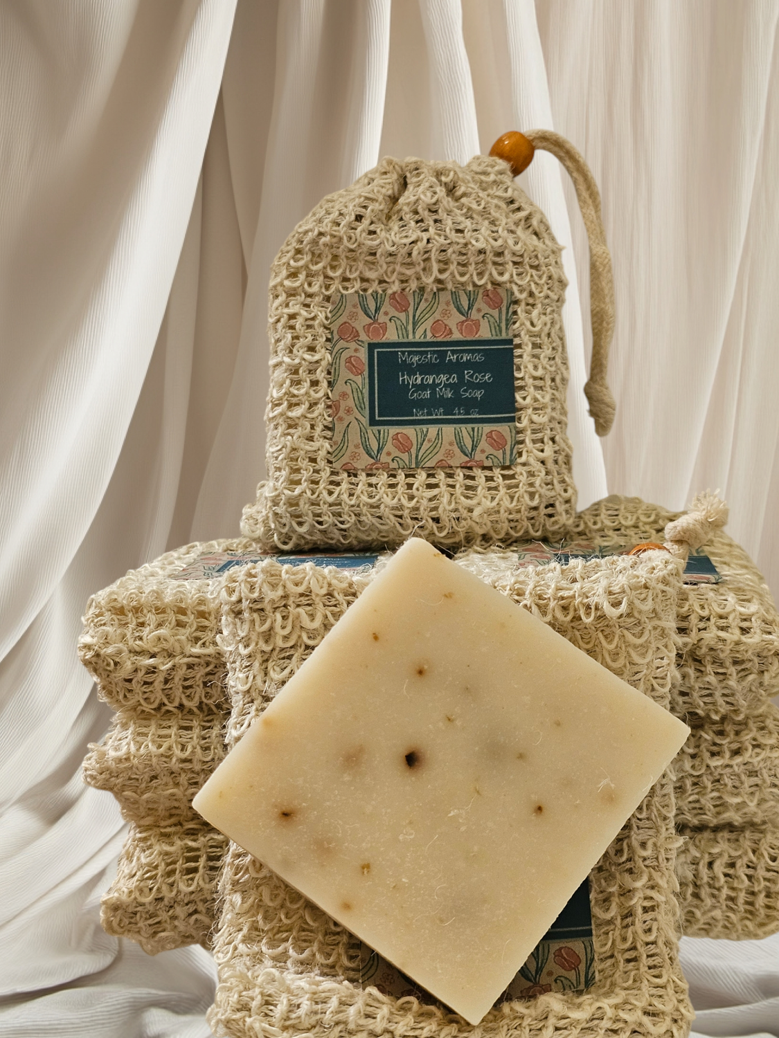 Hydrangea Rose Goat Milk Soap  4.5 OZ