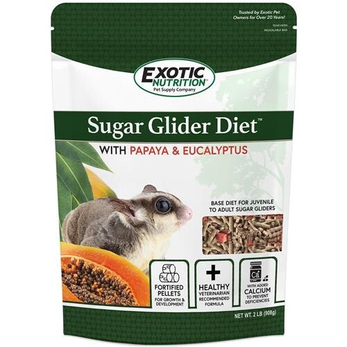 Sugar Glider Diet with Eucalyptus &amp; Papaya. 2 lbs