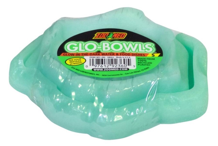 glow bowls glow in the dark water and food dishes, Size: small