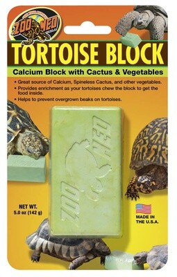 tortoise block with cactus and vegetable