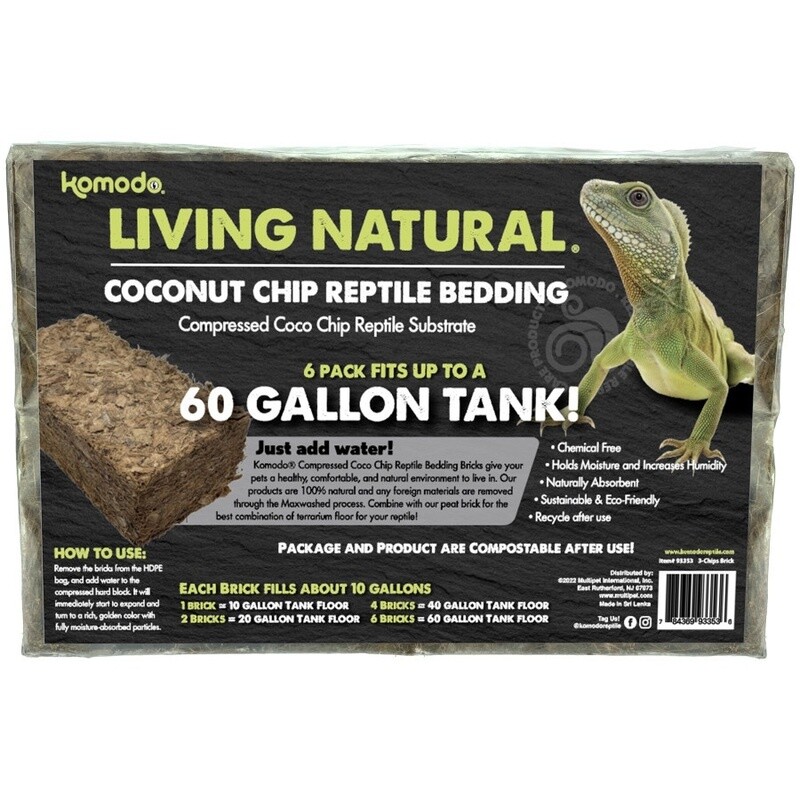 Coconut Chip Reptile Bedding 6 pack