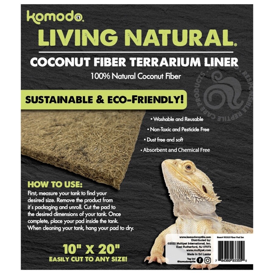 Coconut Fiber Terrarium Liner, Choose: 10&quot; x 20&quot;