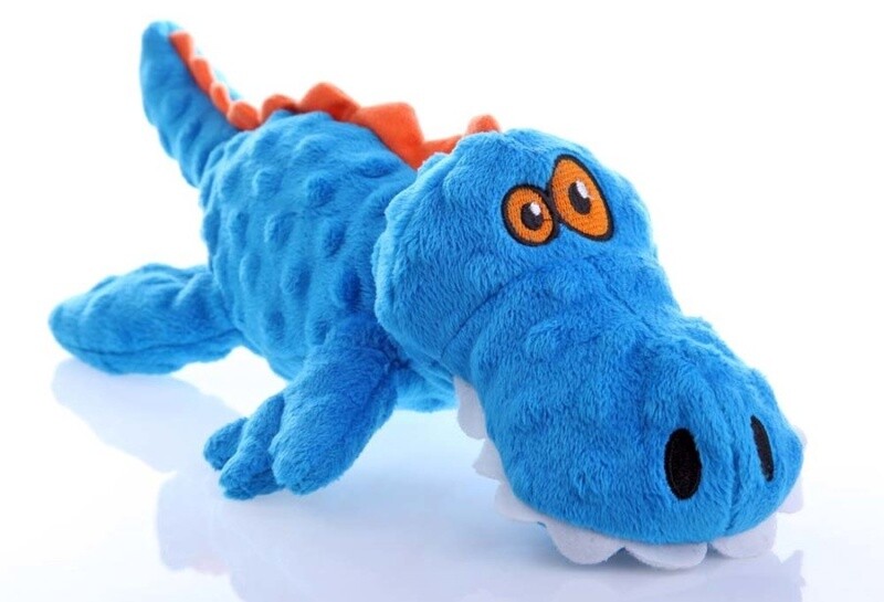 goDog Just For Me Gator with Chew Guard Technology Tough Plush Dog Toy