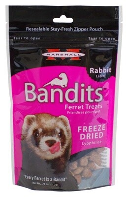 Marshall Pet Products Bandits Freeze-Dried Ferret Treat Rabbit