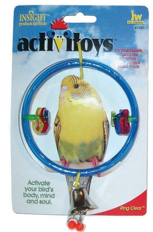 JW Pet ActiviToy Ring Clear Bird Toy