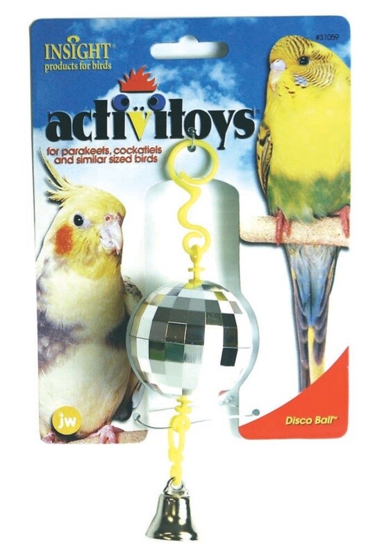 JW Pet ActiviToy Disco Ball Bird Toy
