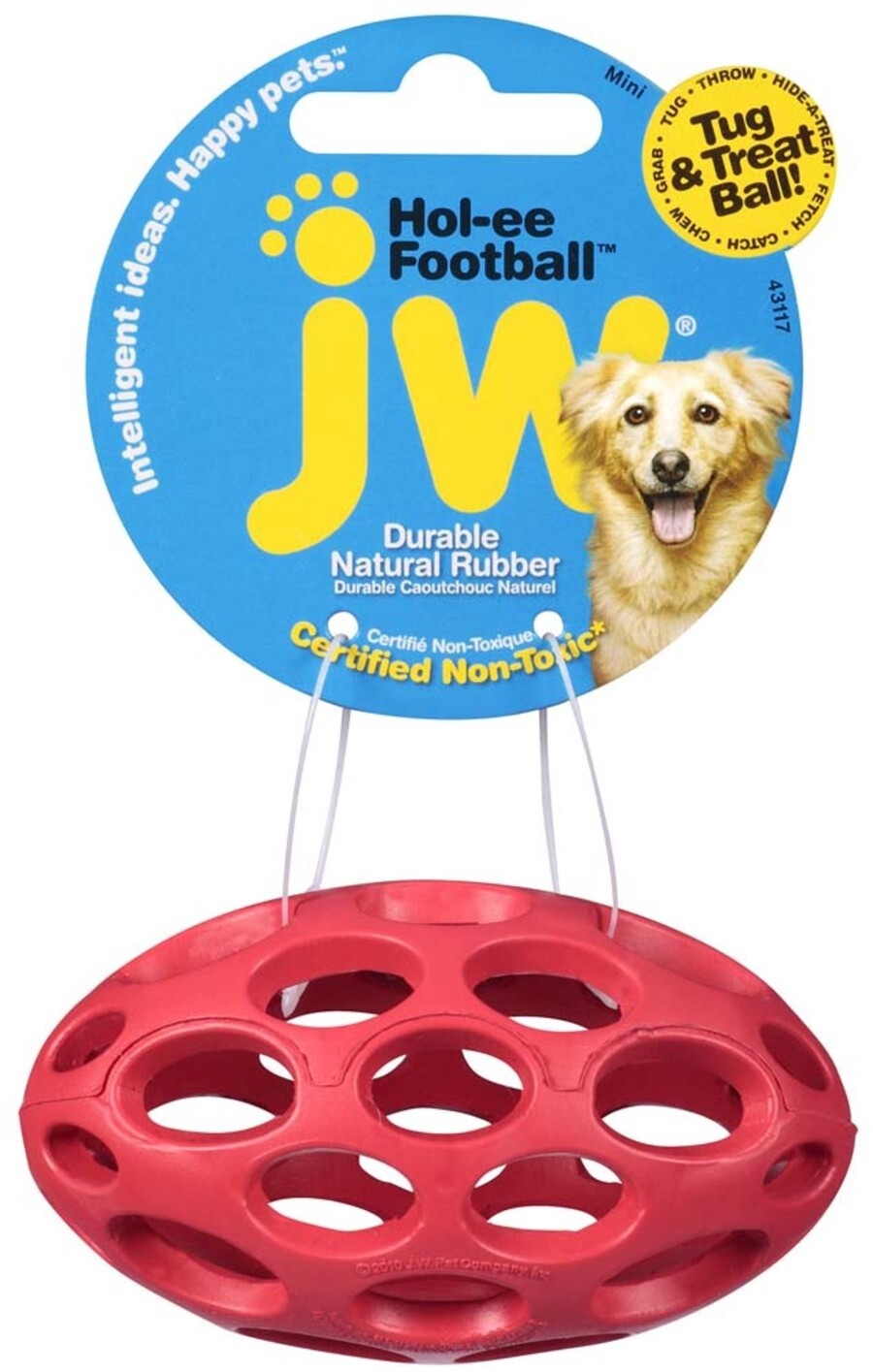 JW Pet Hol-ee Football Dog Toy, Size: Mini