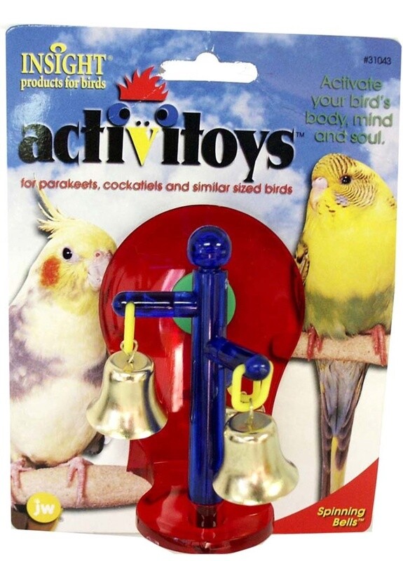 JW Pet ActiviToy Spinning Bells Bird Toy