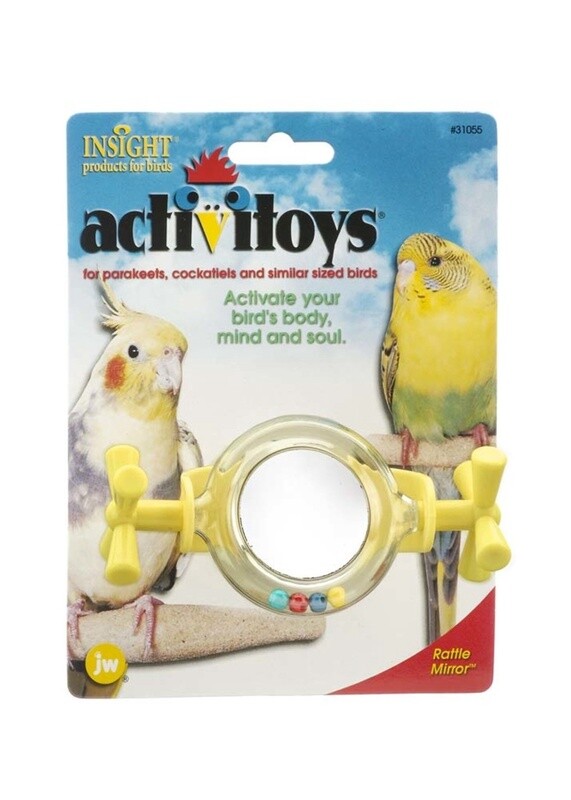 JW Pet ActiviToy Rattle Mirror Bird Toy