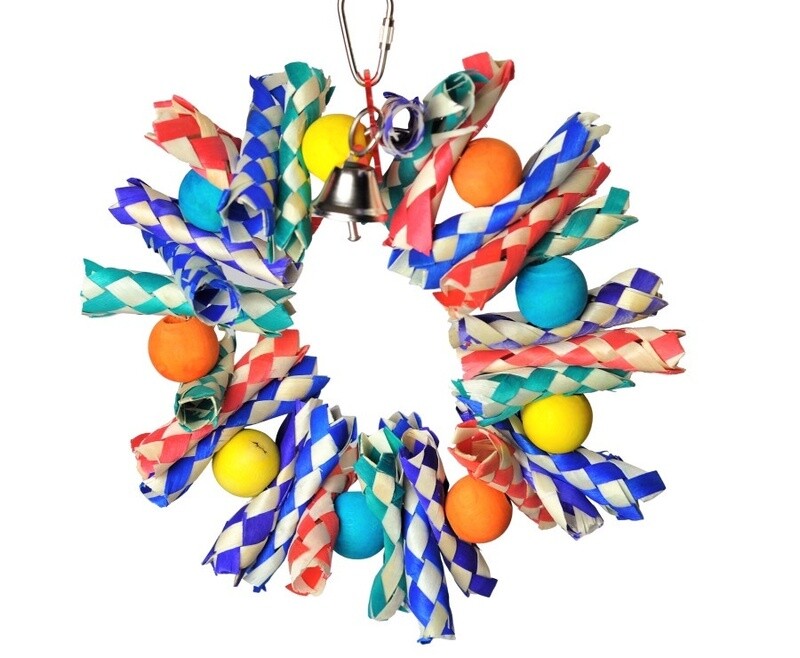 A &amp; E Cages Made in America Fiesta Wreath Bird Toy