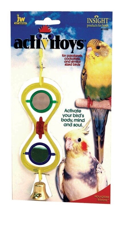 JW Pet ActiviToy Hour Glass Mirror Bird Toy