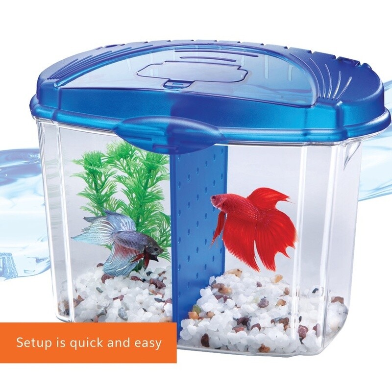 Aqueon Betta Bowl Kit Blue, 1ea/.5 gal