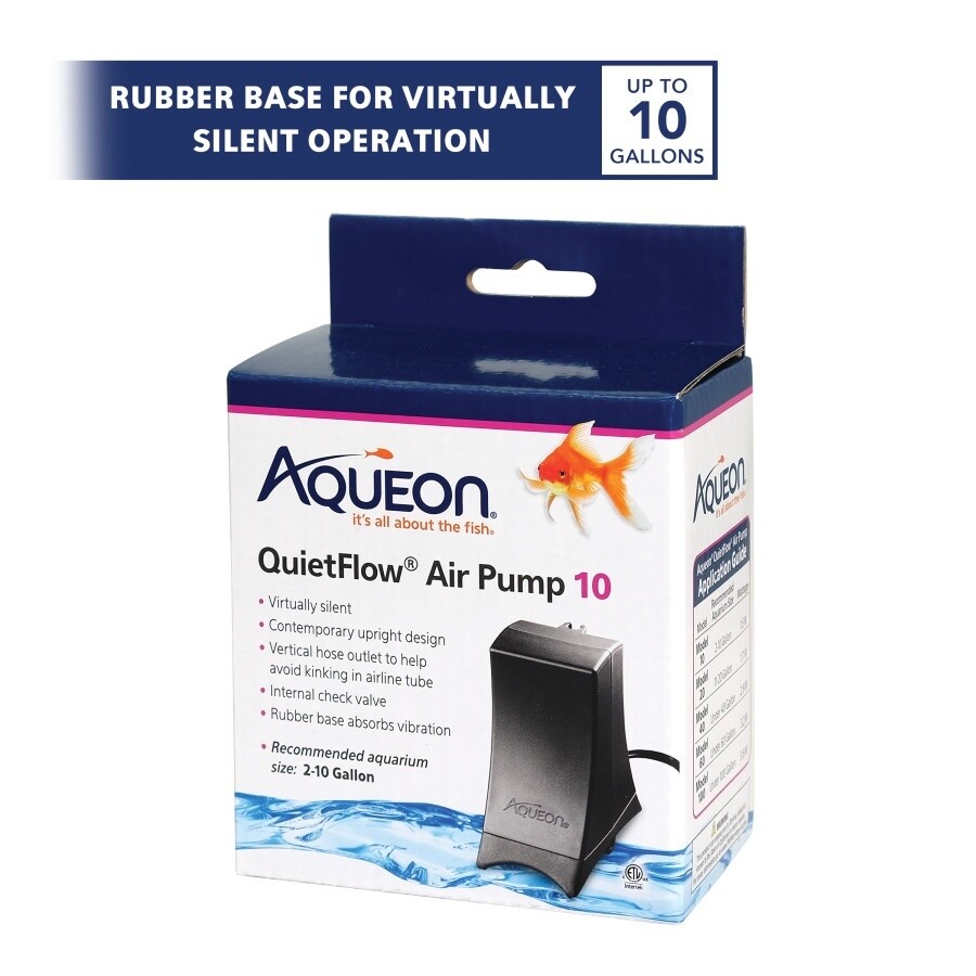 Aqueon QuietFlow Air Pump Black, 1ea/10