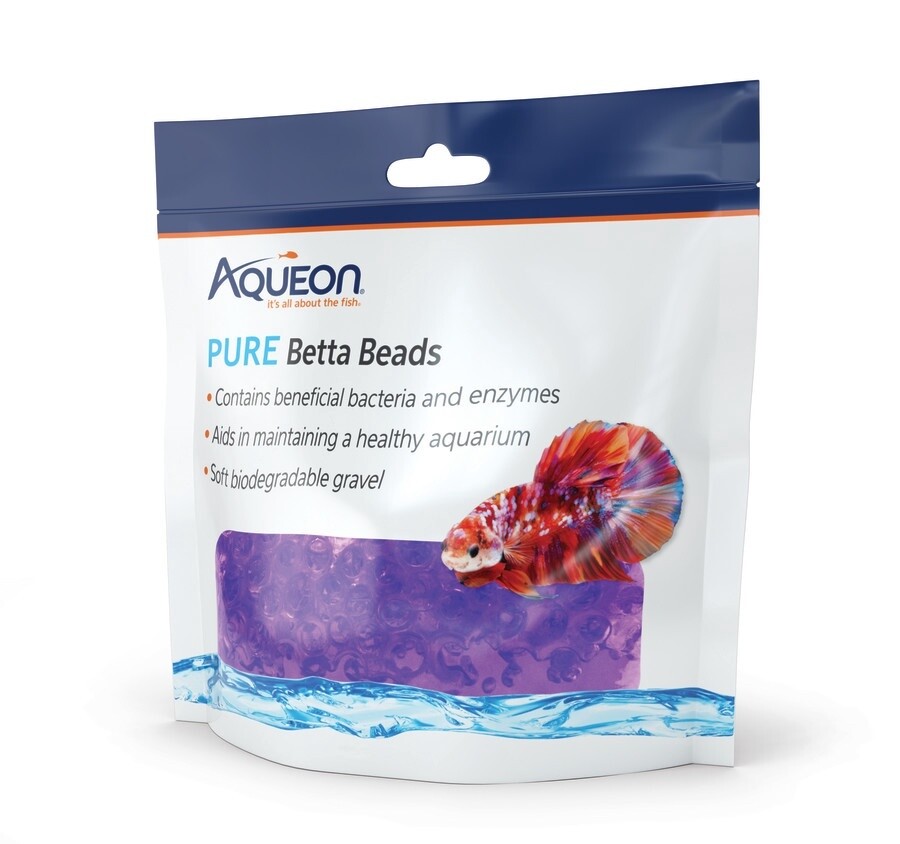 Aqueon Betta Beads Purple,, 1ea/One Pouch