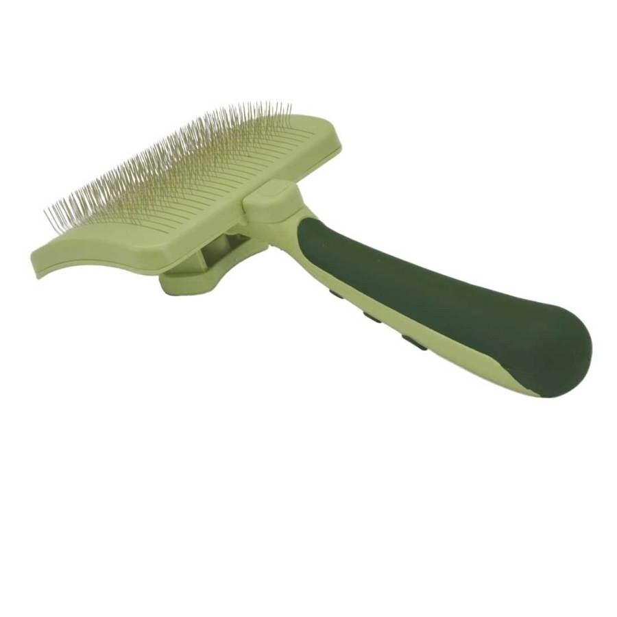 Safari Dog Self-Cleaning Slicker Brush Light Green/Dark Green, 1ea/MD
