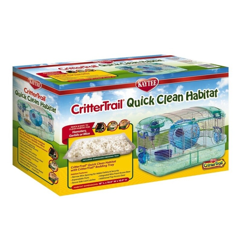 Kaytee CritterTrail Quick Clean Habitat 1ea/16 in X 10.5 in X 10.5 in